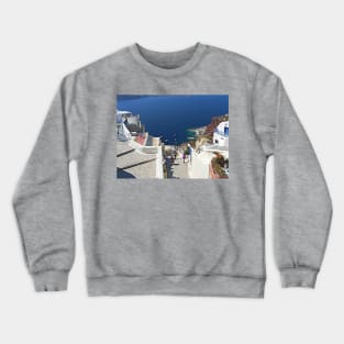 Santorini Caldera from Fira III Crewneck Sweatshirt